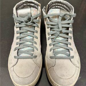 P448 Women’s size 37 Sparkling High-Top Sneakers w Golden Goose BN insoles